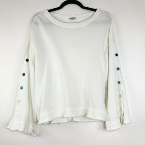 Splendid Snap Bell Sleeve Pullover Sweatshirt